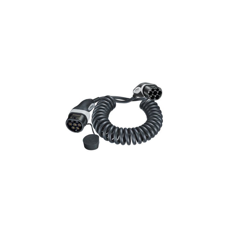 Ladekabel, lngde: 4 m, 20 A, 3-faset, spiralsnoet