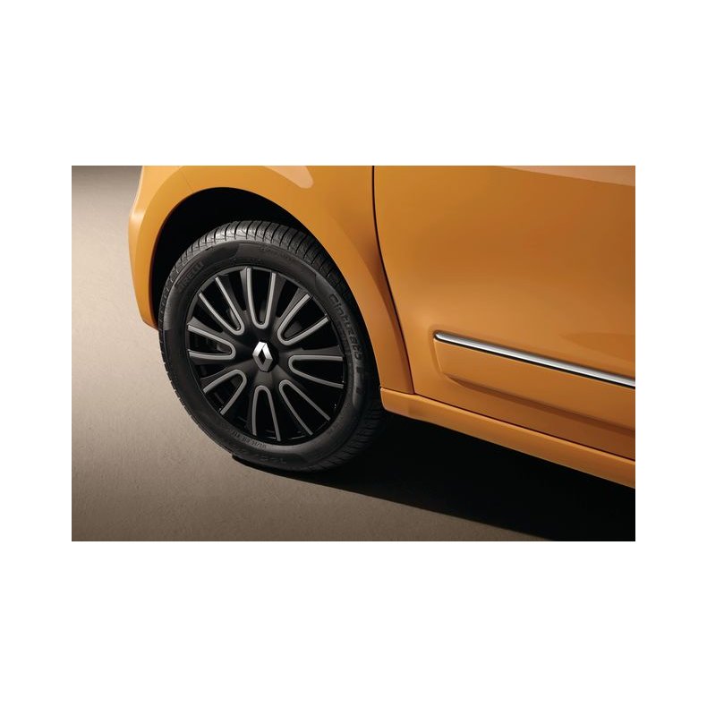 Hjulkapsel Sort/slv Clio IV